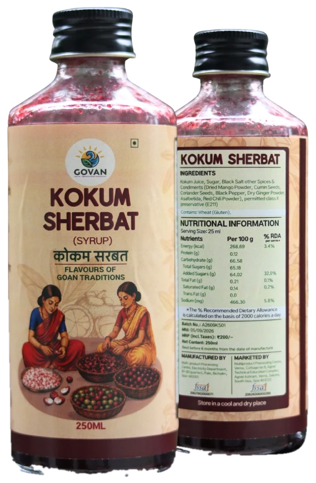 Kokum Sherbat, front and back of pack
